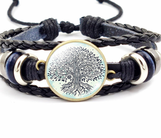 Dreamcatcher Bracelet, Woven Bronze Wolf Bracelet