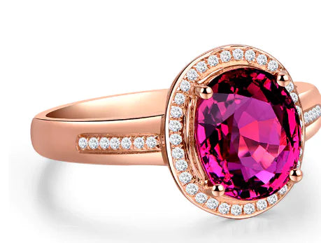 Red Crystal Ruby Gemstone Diamond Rings JahSonFire
