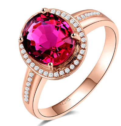 Red Crystal Ruby Gemstone Diamond Rings JahSonFire