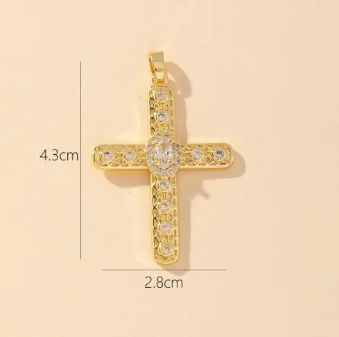 S925 Silver Cross Stud Earrings with Diamonds for Women JahSonFire