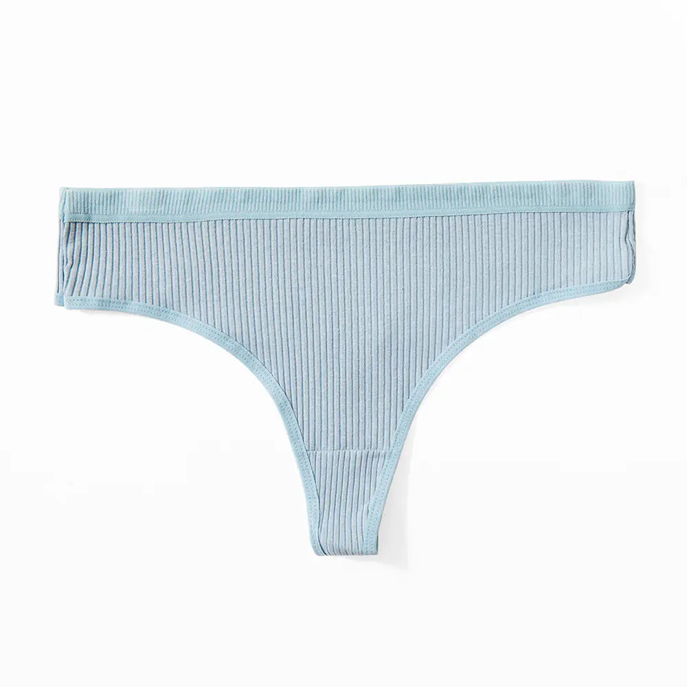 Trendy Solid Color Breathable Low Waist Women's Thongs JahSonFire