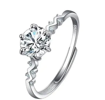 Female Imitation Moissan Diamond Ring JahSonFire