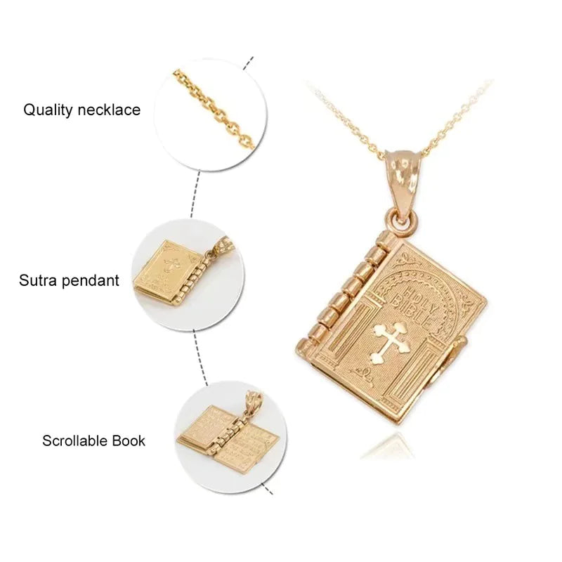 Personalized Bible Book Pendant Necklace JahSonFire