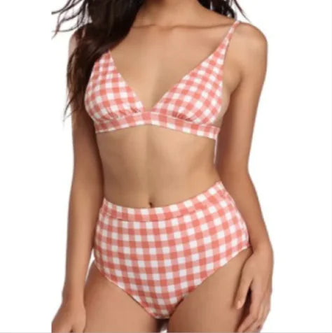 Checkered Split Swimsuit JahSonFire