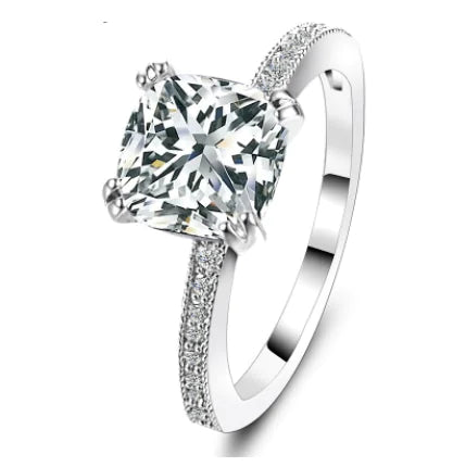 Women's Zircon Ring, European Diamond Ring JahSonFire