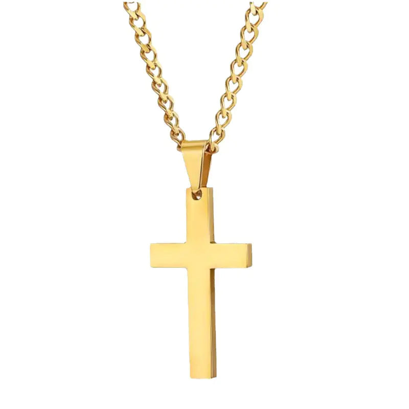 Cross Necklace with Jesus and Bible Verse Design JahSonFire