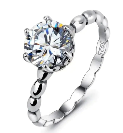 925 Silver Diamond Ring JahSonFire