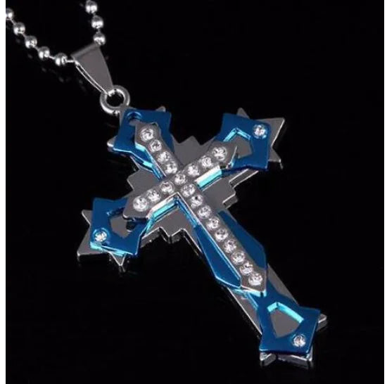 2020 Titanium Steel Cross Necklace with Bible Pendant JahSonFire