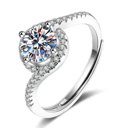 Female Imitation Moissan Diamond Ring JahSonFire