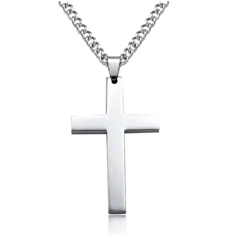 Cross Necklace with Jesus and Bible Verse Design JahSonFire