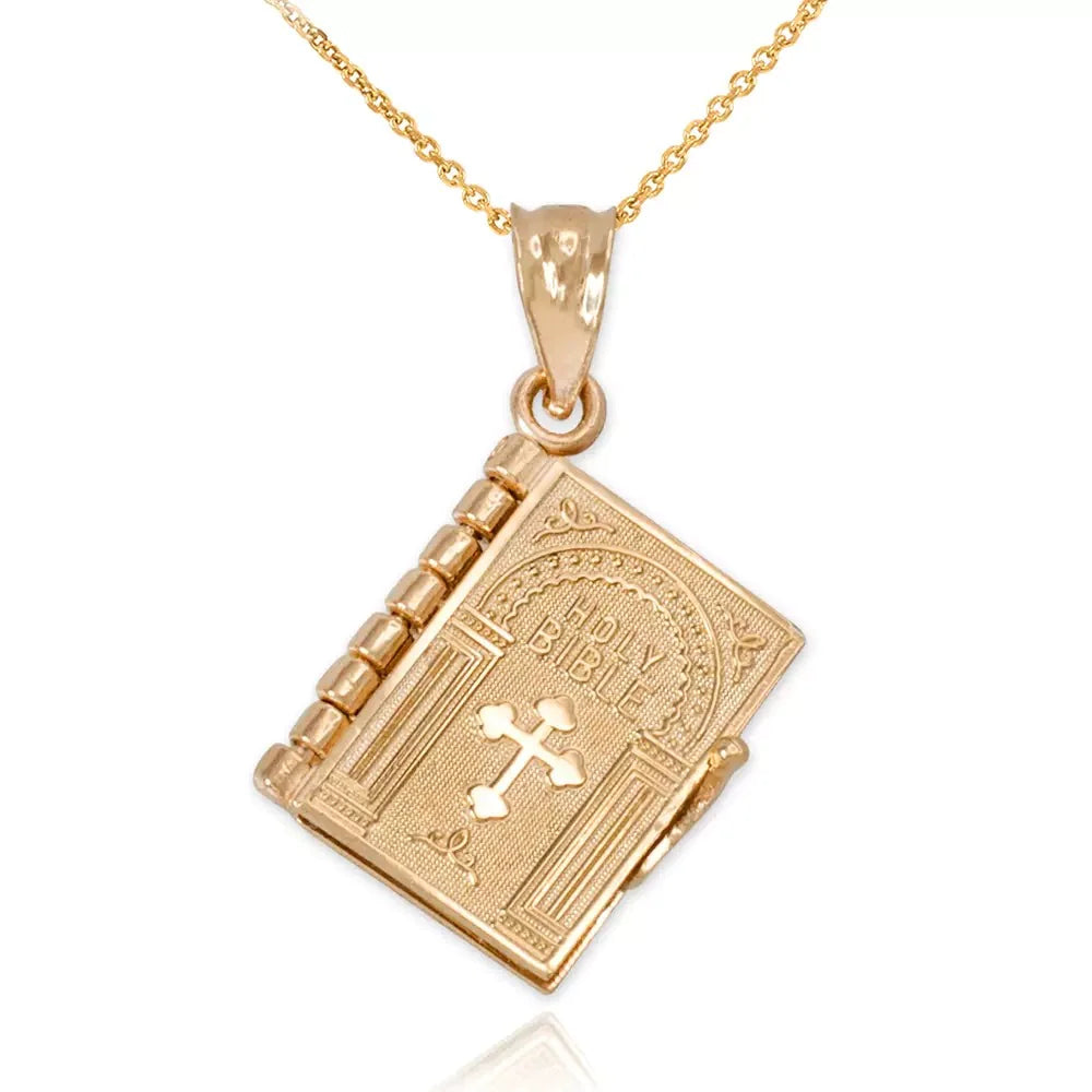 Personalized Bible Book Pendant Necklace JahSonFire