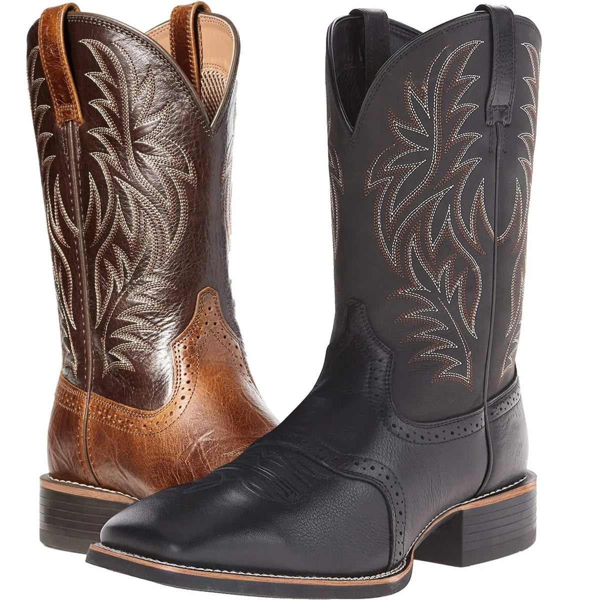 Vintage High Embroidery Western Cowboy Boots JahSonFire
