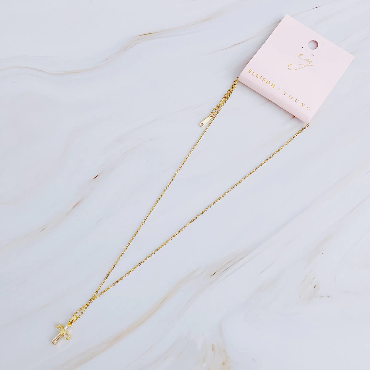 My Dear Crystal Cross Necklace JahSonFire