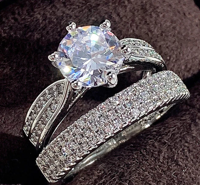 Luxury Diamond Wedding Pair Rings Set for Daily Wear JahSonFire