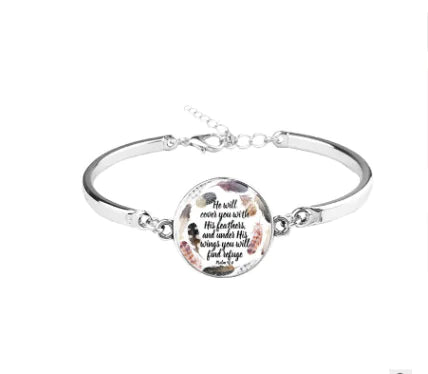 Patterned Bible Bracelet with Gemstones and Chain JahSonFire