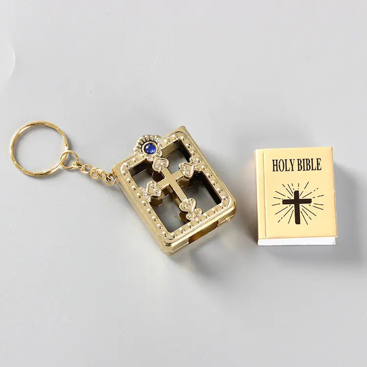 Mini Pocket English Bible Keychain Ring JahSonFire