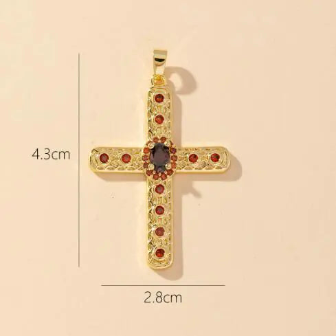 S925 Silver Cross Stud Earrings with Diamonds for Women JahSonFire