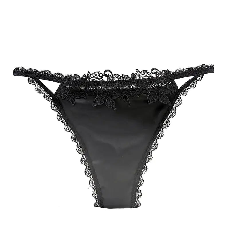 Cotton Crotch Lace Trim Thongs for Women JahSonFire