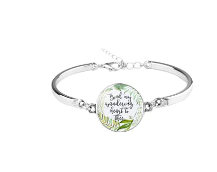 Patterned Bible Bracelet with Gemstones and Chain JahSonFire